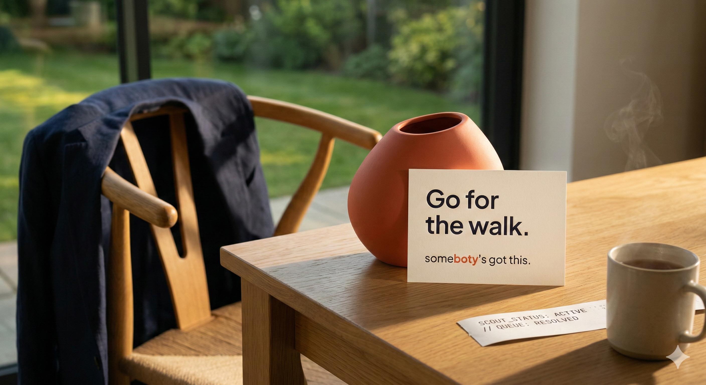 Go for the walk. someboty's got this.